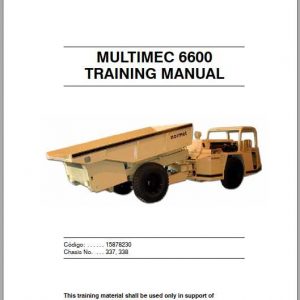 Normet Tractor Multimec 6600 Training ManualES 1