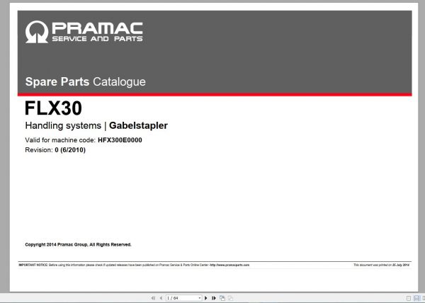 Pramac PDF Forklift Part Manual CD 1
