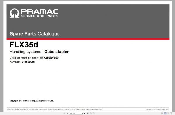Pramac PDF Forklift Part Manual CD 2