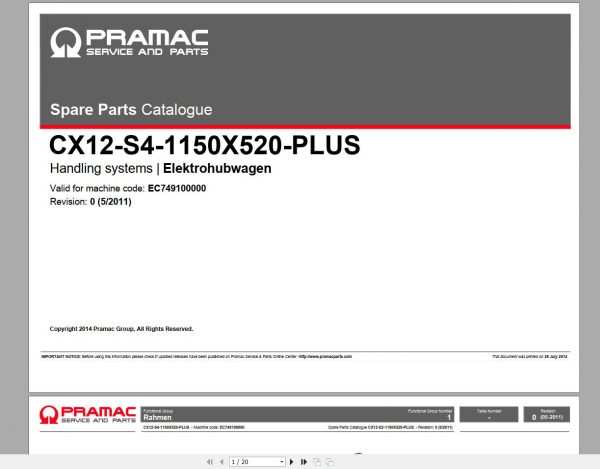Pramac PDF Forklift Part Manual CD 4
