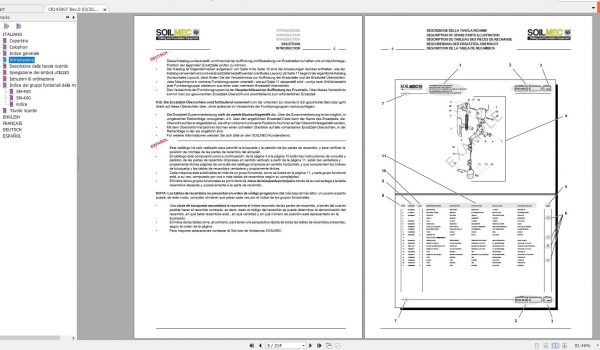 Soilmec Micro Drilling SM 400 Parts ManualCR143007 2 1