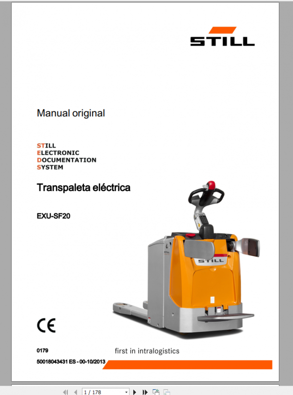 Still Electric Forklift Truck EXU SF20 Manual OriginalES