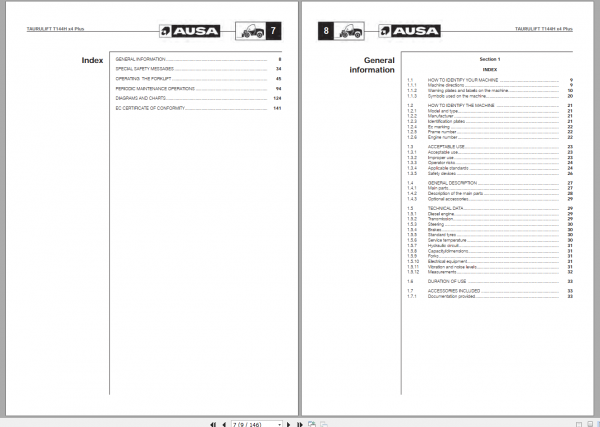 TAURULIFT T144H x4 Plus Operator Manual 2