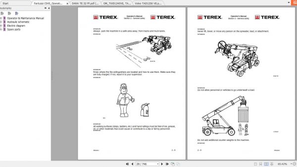 TEREX Container Stacker Fantuizzi CS45 PORT Service Manual 3