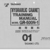 Tadano Hydraulic Crane GR 500N 1TC 01 582520 Training ManualJP 1