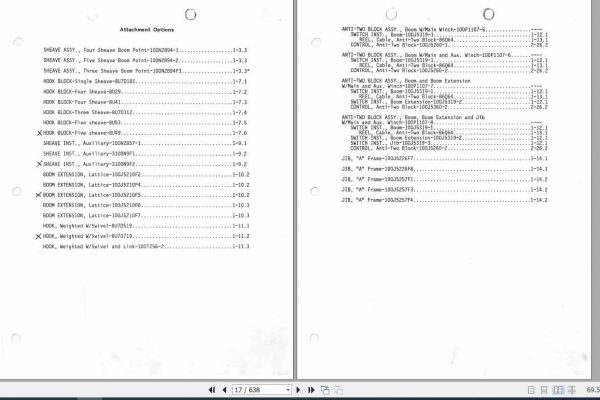 Terex PH Crane Omega 35 40 45 50 Parts Manual 2