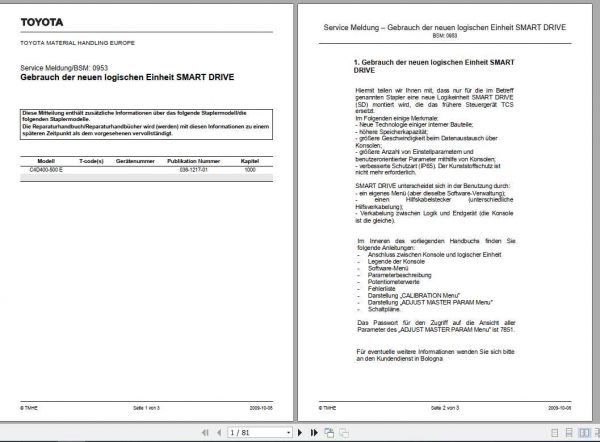 Toyota Material Hangdling Smart Drive Service ManualBSM0953DE 1