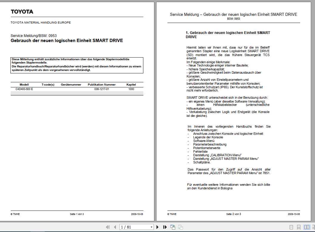 Toyota Material Hangdling Smart Drive Service ManualBSM0953DE 1