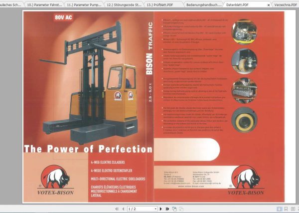 Toyota Votex Bison Forklift Traffic 3504 Service Manual5140573DE 3