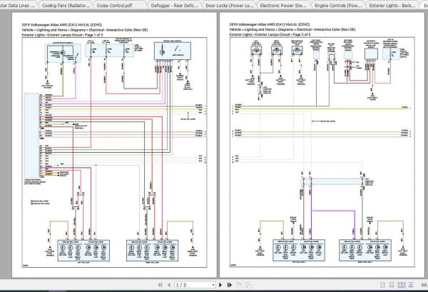Volkswagen Atlas AWD CA1 V6 36L CDVC 2019 Wiring Diagram