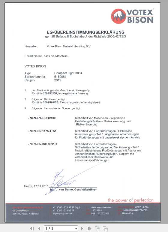 Votex Bison 5150081 Documentation 1