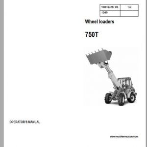 Wacker Neuson Wheel Loaders 750T Operator Manual 1 1