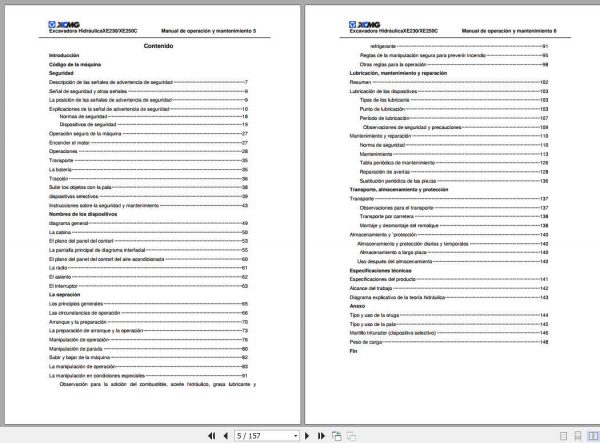 XCMG Hydraulic Excavator XE230 XE250C Service ManualES 2