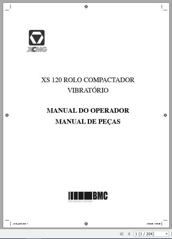 XCMG Roller Compactor XS120 Operation ManualES 1