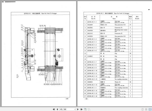 XCMG Steering System XZ16K Parts Manual 2