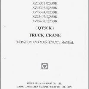XCMG Truck Crane QY50K Operation And Maintenance Manual 1
