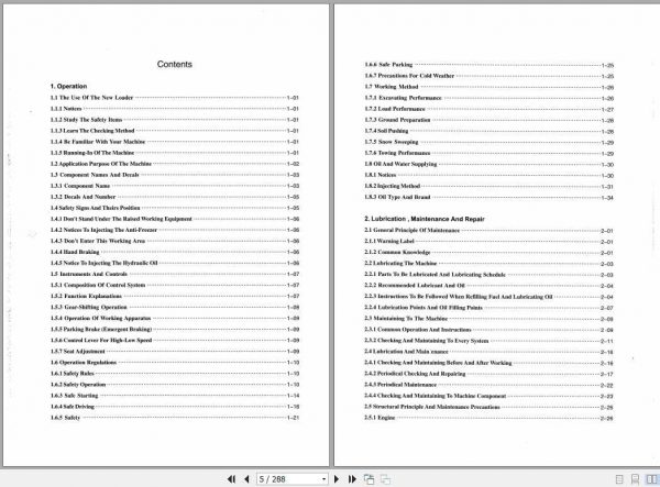 XCMG Wheel Loader LW321F Operation ManualENZH 2