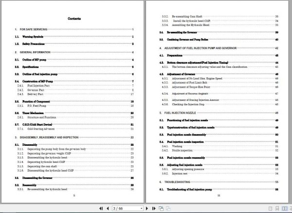 Yanmar Engine YPD MP2 MP4 Service Manual 2