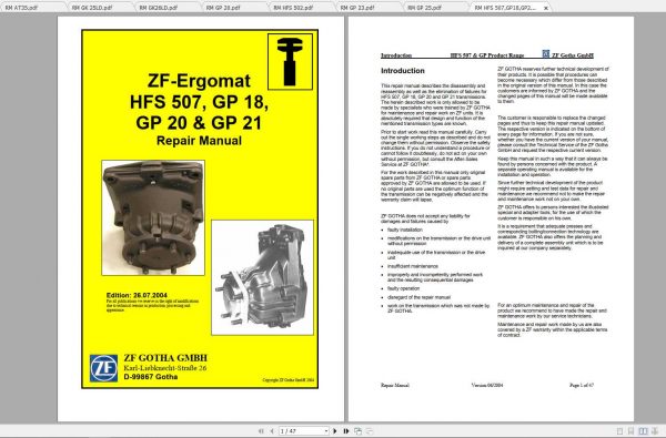 ZF eTRAC Electric Driveline Repair Manuals 1