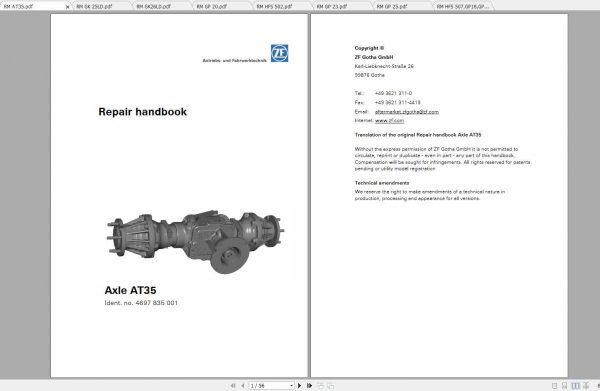 ZF eTRAC Electric Driveline Repair Manuals 3
