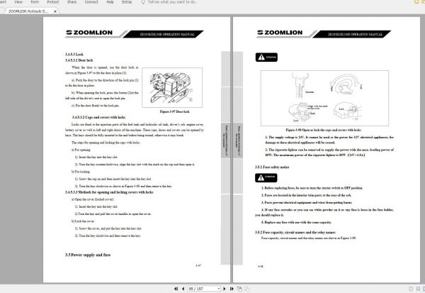 ZOOMLION Hydraulic Excavators ZE205E ZE230E Operation Manual2013 4