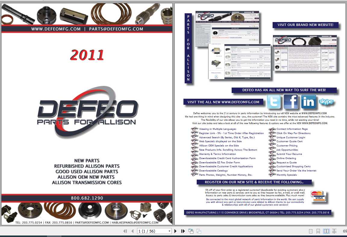 Allison Transmission Defeo 2011 Parts Catalog 1
