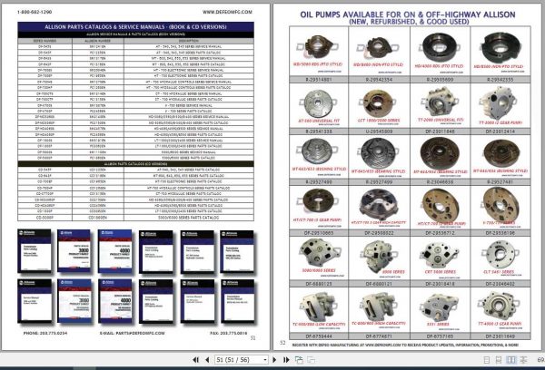 Allison Transmission Defeo 2011 Parts Catalog 2