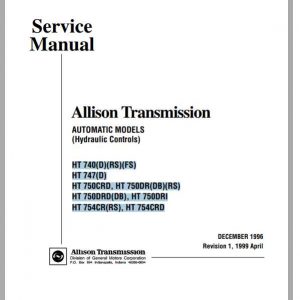 Allison Transmission HT 740 754 Hydraulic Service ManualSM1270EN 1