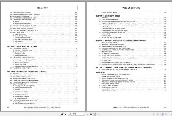Allison Transmission TC10 Troubleshooting ManualTS7116EN 2