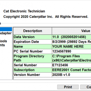 CAT ET 2020B Activation License 4