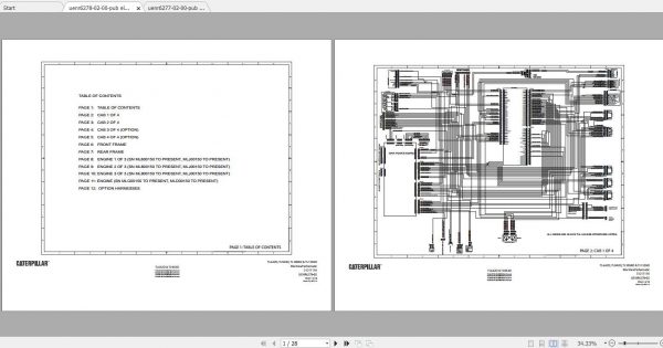 Caterpillar Telehandler TL642DTL943DTL1055DTL1255D Electrical Hydraulic Diagram032017EN 1
