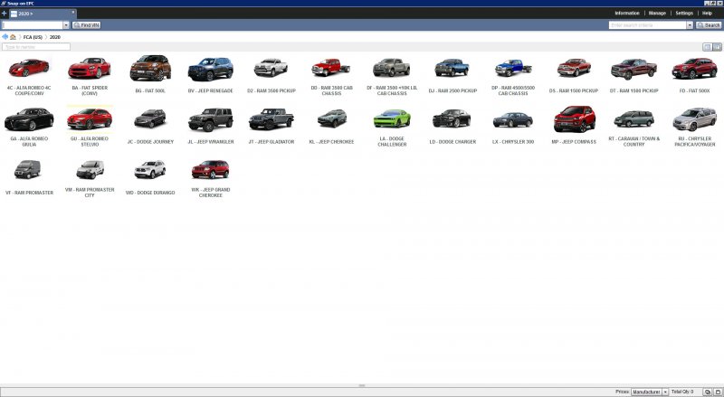 Chrysler FCA EPC5 International 09.2020 Spare Parts Catalogue 2