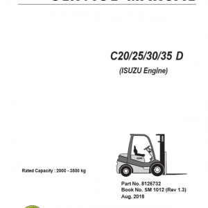 Clark Forklift SM 1012 C20 25 30 35 DAug 2018 Service Manual8126732 1