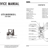 Clark Forklift SM 1024 GTS20 2530 33 LOct 2019 Service Manual8129703 1