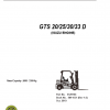 Clark Forklift SM 1031 GTS 20 25 30 33 DOct 2019 Service Manual8129704 1