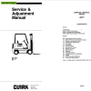 Clark Forklift SM 549 OP 7 Service Adjustment Manual 1