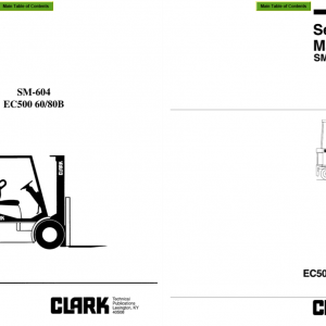 Clark Forklift SM 604 EC500 60 80B Service Manual 1