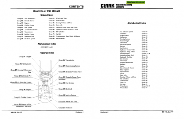 Clark Forklift SM 612rev1 CGC CGP 40 70 CGC470 CGP465 Service Manual 2