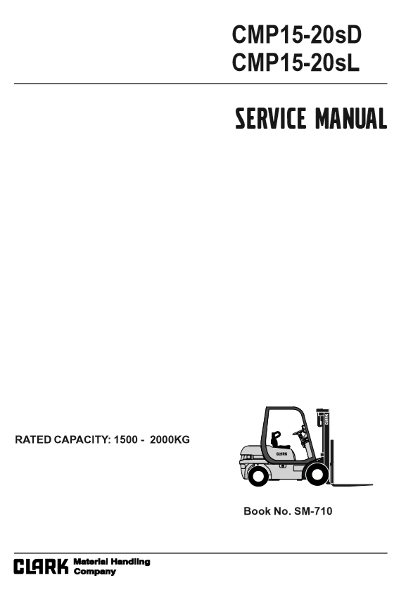 Clark Forklift SM 710 CMP 15 20sDsL Service Manual 1