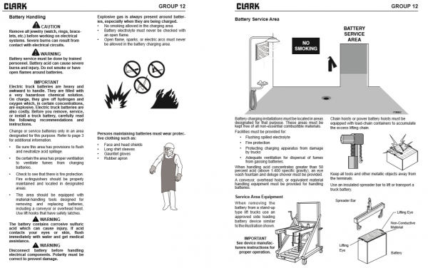 Clark Forklift SM 718 ESX 12 25Nov 2009 Service Manual 3
