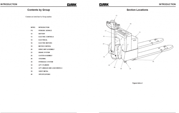 Clark Forklift SM 719 EWP 45June 2007 Service Manual 2