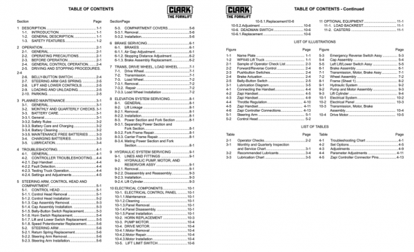 Clark Forklift SM 730 WPX 45Nov 2013 Service Manual 2