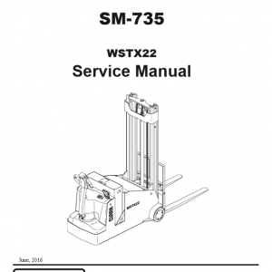 Clark Forklift SM 735 WSTX22June 2006 Service Manual 1