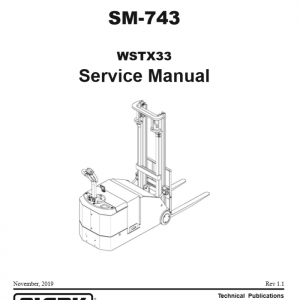 Clark Forklift SM 743 WSTX33Nov 2019 Service Manual 1