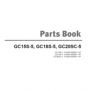 Doosan Forklift GC15S 5GC18S 5GC20SC 5 Parts BookSB1142E02 1
