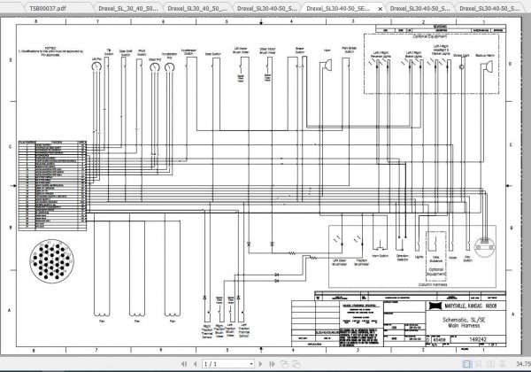 Drexel Landoll Forklift SL30SE SL40SE SL50SE Service Part Maintenance Manual 2