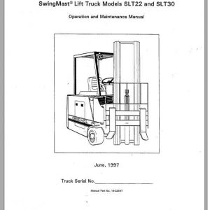 Drexel Landoll Forklift SLT22 SLT30 Operation Maintenance Manual 1