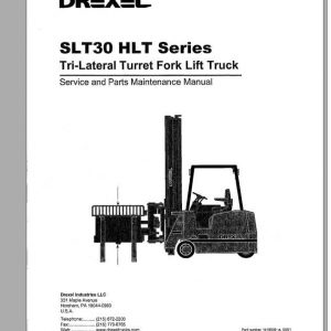 Drexel Landoll Forklift SLT22 SLT30 SLT35 Service Part Maintenance Manual 3