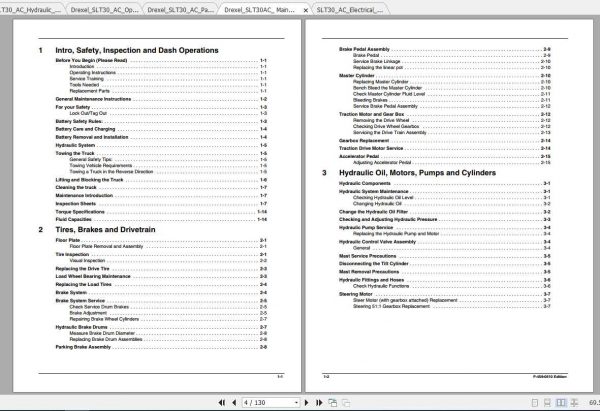 Drexel Landoll Forklift SLT 30 35 AC Service Part Maintenance Manual 3