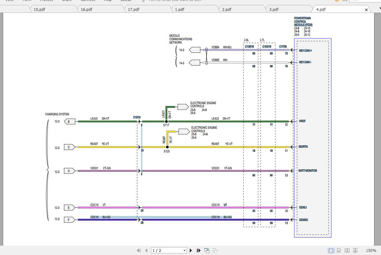 Ford EDGE 2015 Electrical Wiring Diagram 2